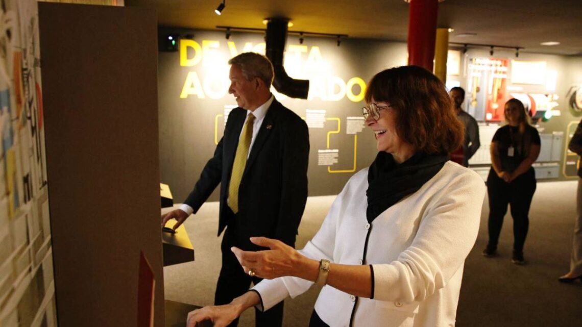 Embaixadora da Alemanha visita Museu Interativo Brasil Alemanha, em Pomerode Embaixadora da Alemanha visita Museu Interativo Brasil Alemanha, em Pomerode