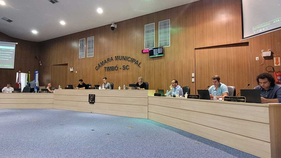 Câmara de Timbó – 44ª Sessão Ordinária acontece no Plenário Walter Butzke Câmara de Timbó – 44ª Sessão Ordinária acontece no Plenário Walter Butzke