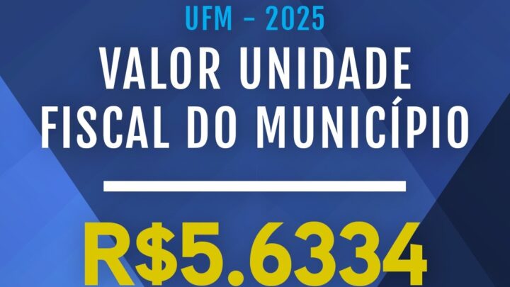 Timbó – Novo valor da Unidade Fiscal do Município (UFM) é atualizado para 2025