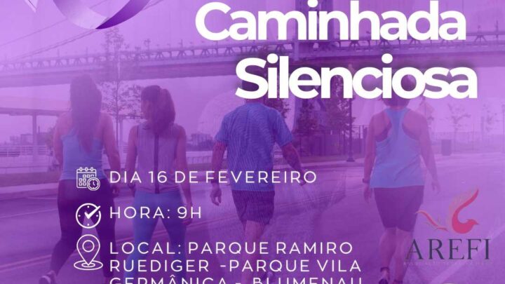AREFI e AFABLU promovem caminhada silenciosa em prol da fibromialgia no dia 16 de fevereiro em Blumenau