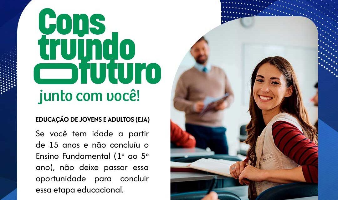 Prefeitura de Timbó abre inscrições para programa de educação de jovens e adultos Prefeitura de Timbó abre inscrições para programa de educação de jovens e adultos