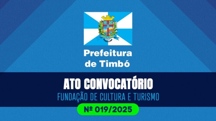 Fundação de Cultura e Turismo de Timbó convoca candidatos para preenchimento de vagas