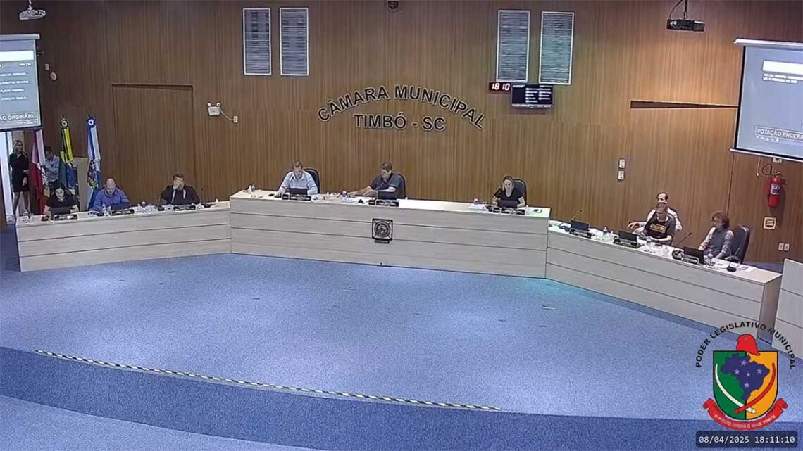 Câmara de Timbó: Destaques da Sessão de 9 de Abril Câmara de Timbó: Destaques da Sessão de 9 de Abril
