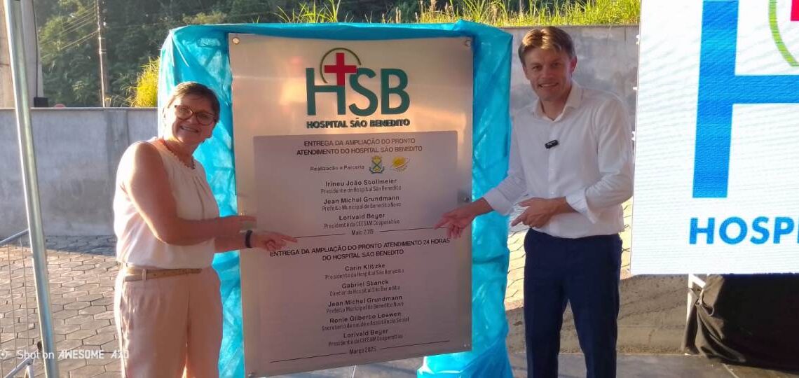 Hospital São Benedito inaugura nova ala e reforça atendimento em Benedito Novo Hospital São Benedito inaugura nova ala e reforça atendimento em Benedito Novo