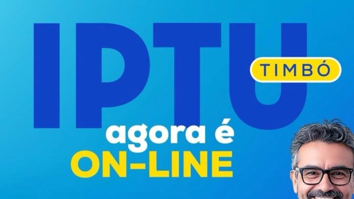 Vencimento da parcela do IPTU de Timbó acontece nessa terça-feira, dia 15