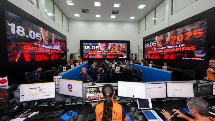 SC realiza primeira etapa do maior simulado de desastres do país com acionamento em massa e gestão estratégica das respostas