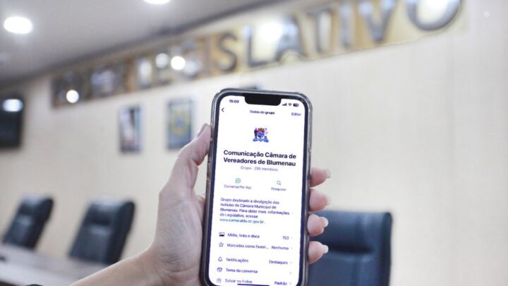 Receba no WhatsApp as principais notícias da Câmara de Blumenau