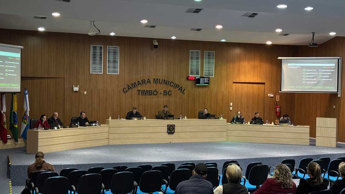 Câmara de Timbó: Destaques da Sessão de 08 de Julho