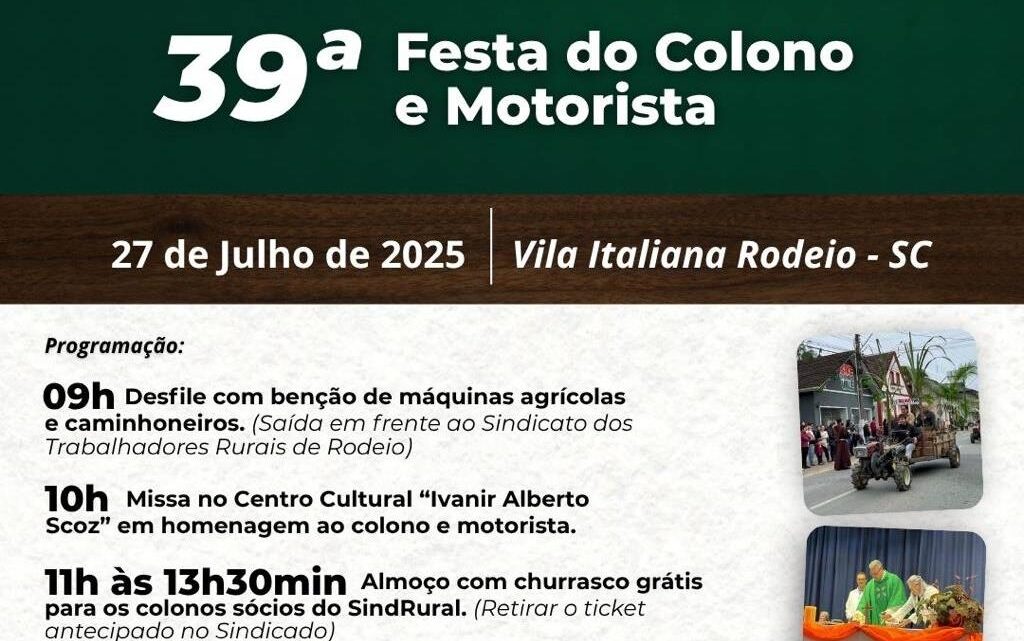 Festa do Colono e do Motorista 2025 em Rodeio: É Tempo de Celebrar Quem Move e Alimenta Nossa Cidade!
