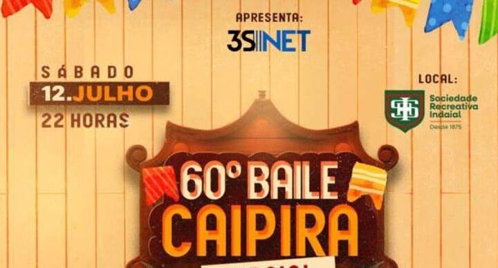Sábado, em Indaial, acontece a 60ª edição do tradicional Baile Caipira