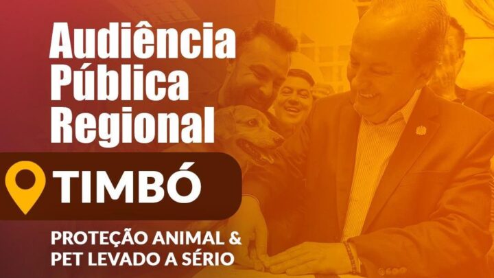 Comissão de Proteção dos Animais da Alesc fará Audiência Pública em Timbó na próxima segunda-feira