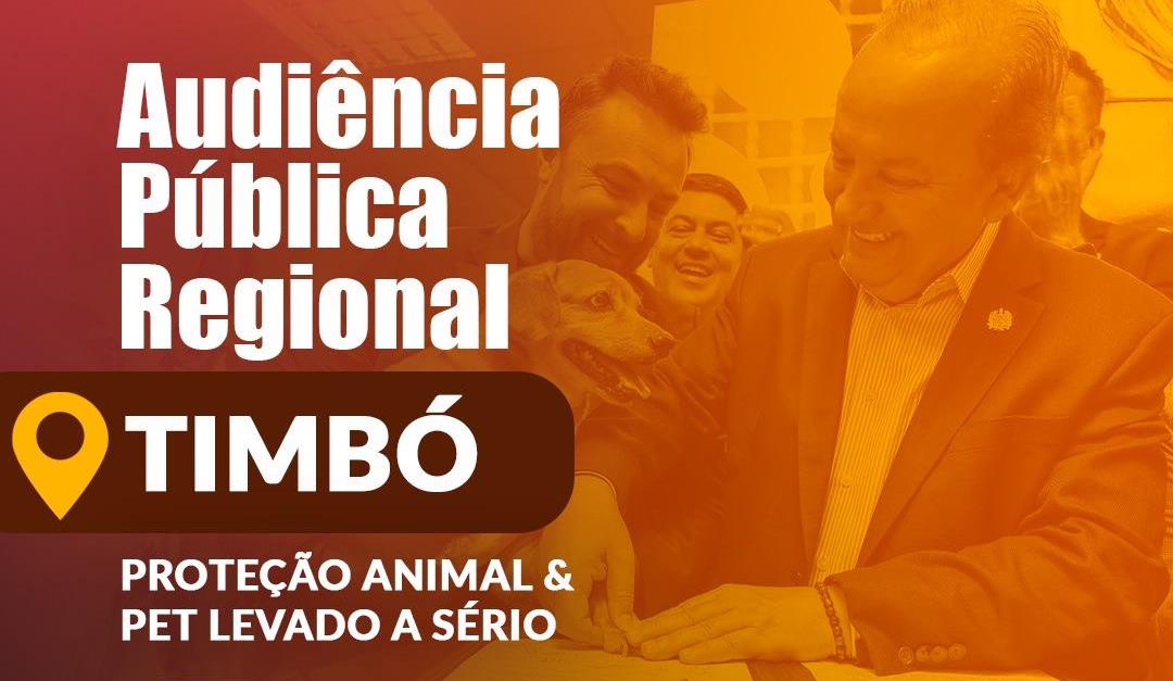 Comissão de Proteção dos Animais da Alesc fará Audiência Pública em Timbó na próxima segunda-feira