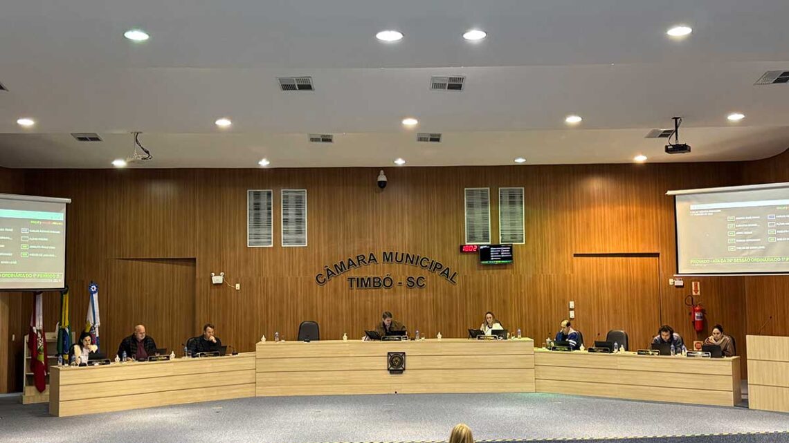 Câmara de Timbó: Destaques da Sessão de 05 de Agosto