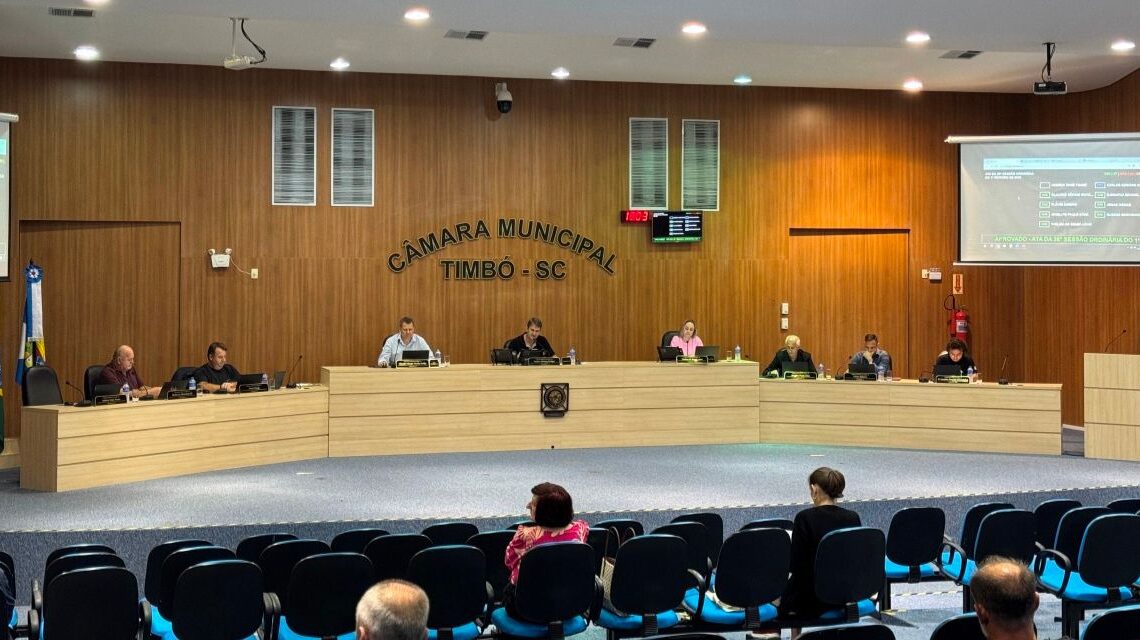 Câmara de Timbó: Destaques da Sessão de 28 de Outubro