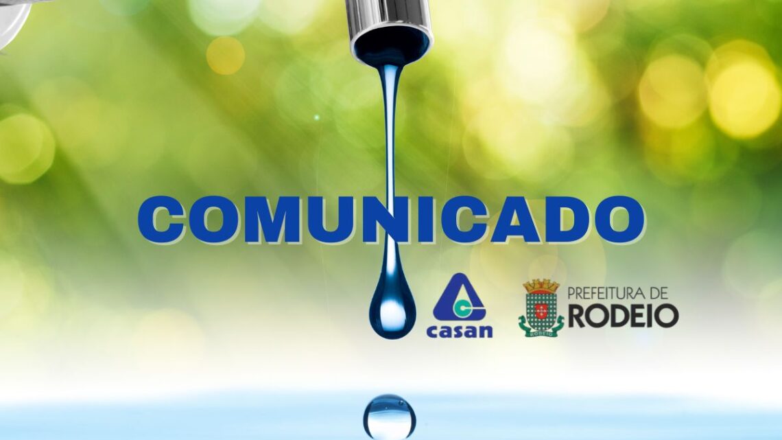 CASAN informa redução no abastecimento de água em Rodeio