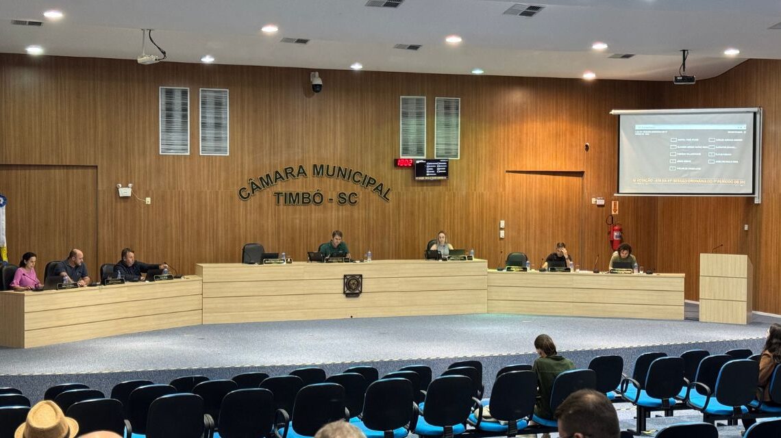 Câmara de Timbó: Destaques da Sessão de 18 de Novembro