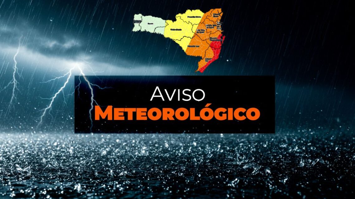 Defesa Civil emite aviso especial: Ventos de até 90 km/h esperados em SC entre manhã e noite de sábado