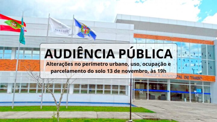 Timbó: Câmara discute perímetro urbano e uso do solo em audiência pública