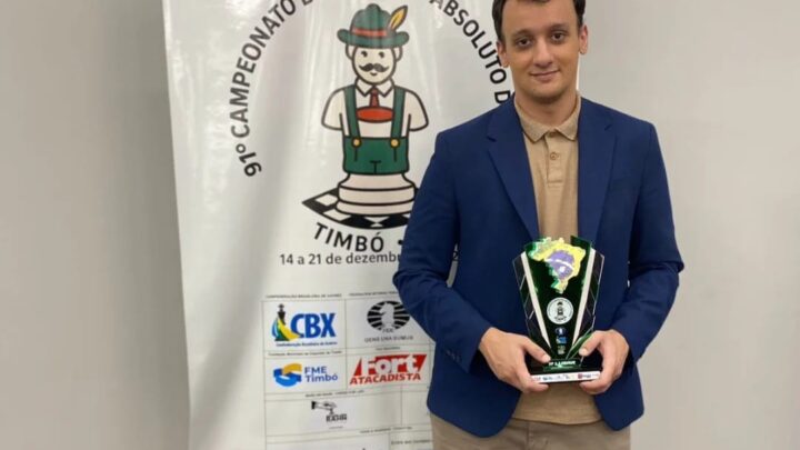 Supi é tri brasileiro de xadrez em Timbó e garante vaga olímpica