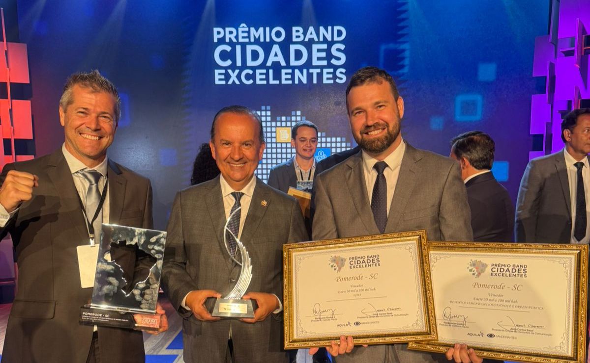 Pomerode é campeã nacional no Prêmio Band Cidades Excelentes Pomerode é campeã nacional no Prêmio Band Cidades Excelentes
