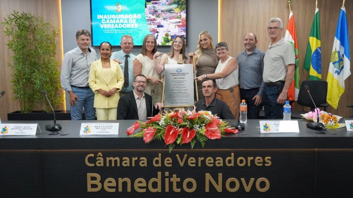 Nova sede da Câmara de Vereadores de Benedito Novo é inaugurada e marca novo capítulo na história do município