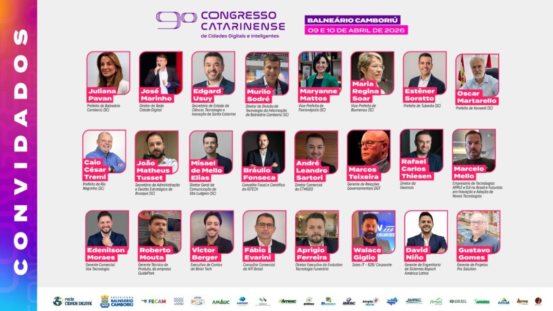Mais de 100 prefeituras confirmam presença no principal encontro de cidades digitais e inteligentes de Santa Catarina Mais de 100 prefeituras confirmam presença no principal encontro de cidades digitais e inteligentes de Santa Catarina