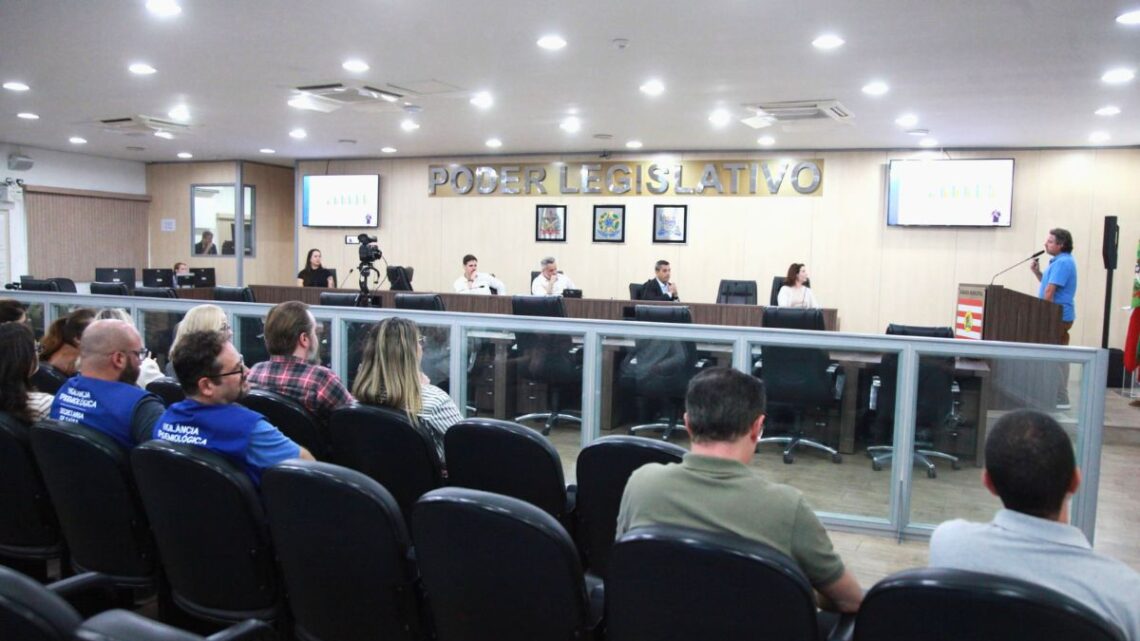 Secretaria Municipal de Promoção da Saúde faz prestação de contas na Câmara de Blumenau