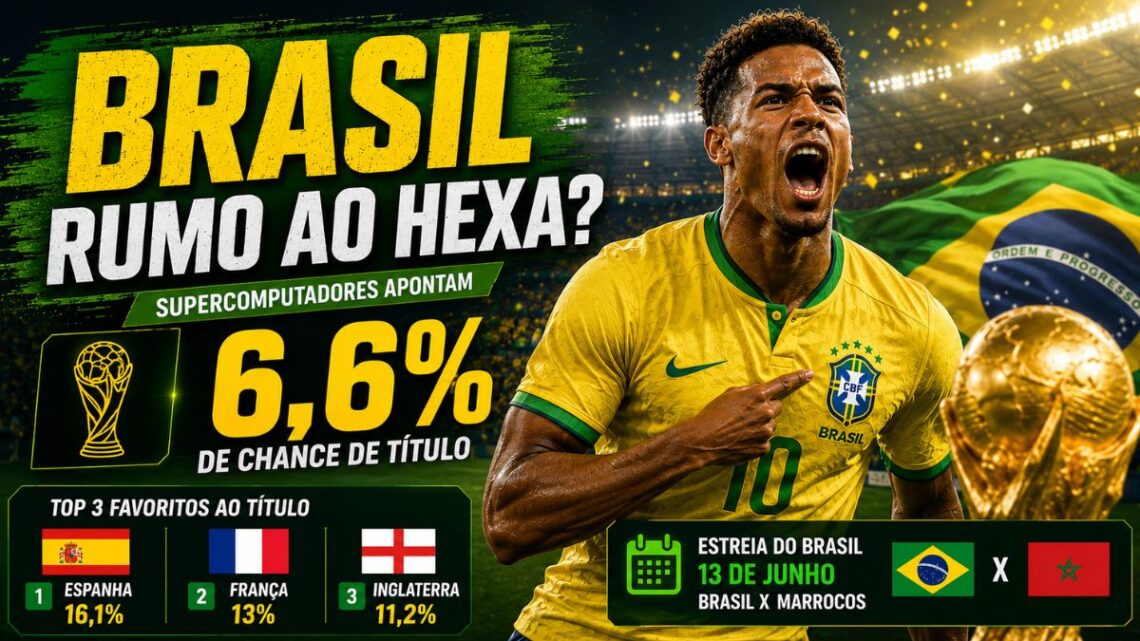 Brasil estreia na Copa 2026 com 6,81% de chance de título, diz Opta Analyst Brasil estreia na Copa 2026 com 6,81% de chance de título, diz Opta Analyst