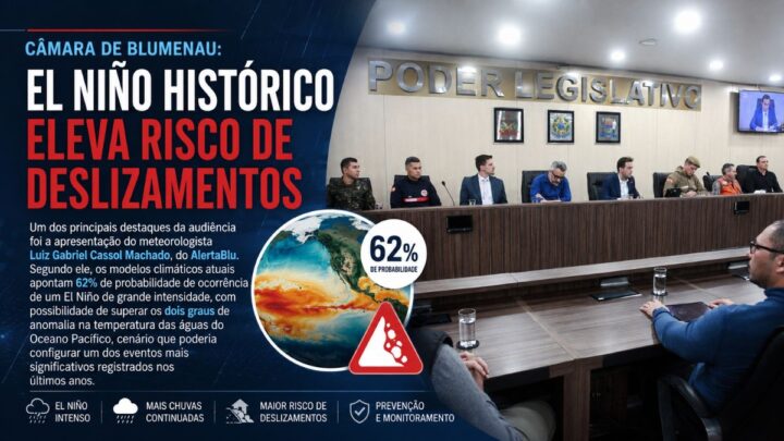 Câmara de Blumenau: El Niño histórico eleva risco de deslizamentos