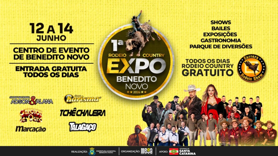 Expo Benedito Novo divulga programação completa da 1ª edição