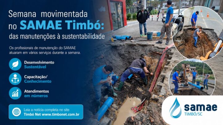 Semana movimentada no SAMAE Timbó: das manutenções à sustentabilidade