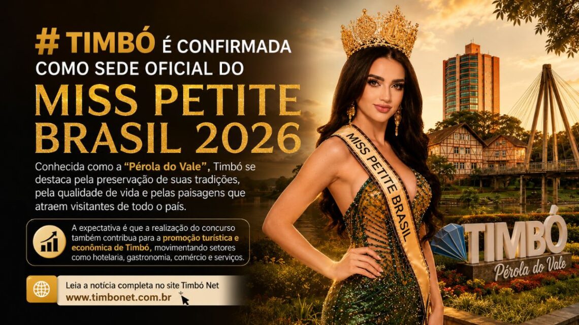 Timbó é confirmada como sede oficial do Miss Petite Brasil 2026