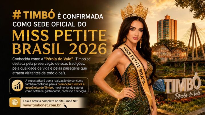 Timbó é confirmada como sede oficial do Miss Petite Brasil 2026